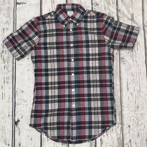 Brooks Brothers Plaid Short Sleeve Button Down Shirt